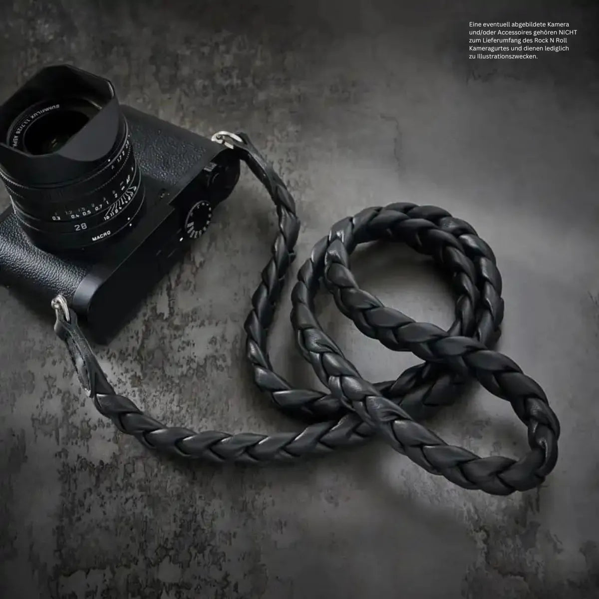 Rock n Roll Camera Straps And Bags Kameragurte | Design Kameragurt aus Nappaleder in Schwarz von Rock n Roll Camera Straps |100cm