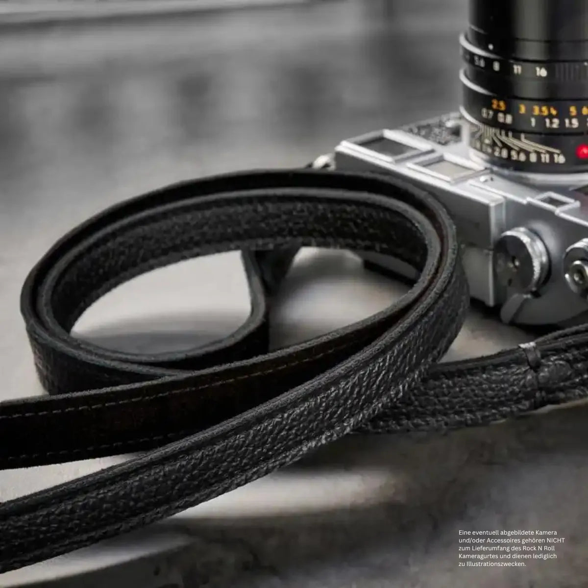 Rock n Roll Camera Straps And Bags Kameragurte | Design Kameragurt in Schwarz aus Leder von Rock n Roll Camera Straps | Gr.s