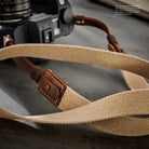 Rock n Roll Camera Straps And Bags Kameragurte | Kameragurt für Leica Sl2 Sl s aus Leder und Baumwolle | Beige | Rock n Roll | s