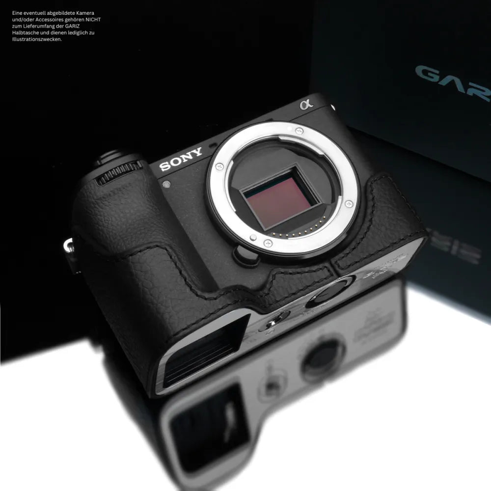 Gariz Design Half Case Bereitschaftstasche | Kameratasche Für Sony A6700 Aus Leder In Schwarz Von Gariz Design