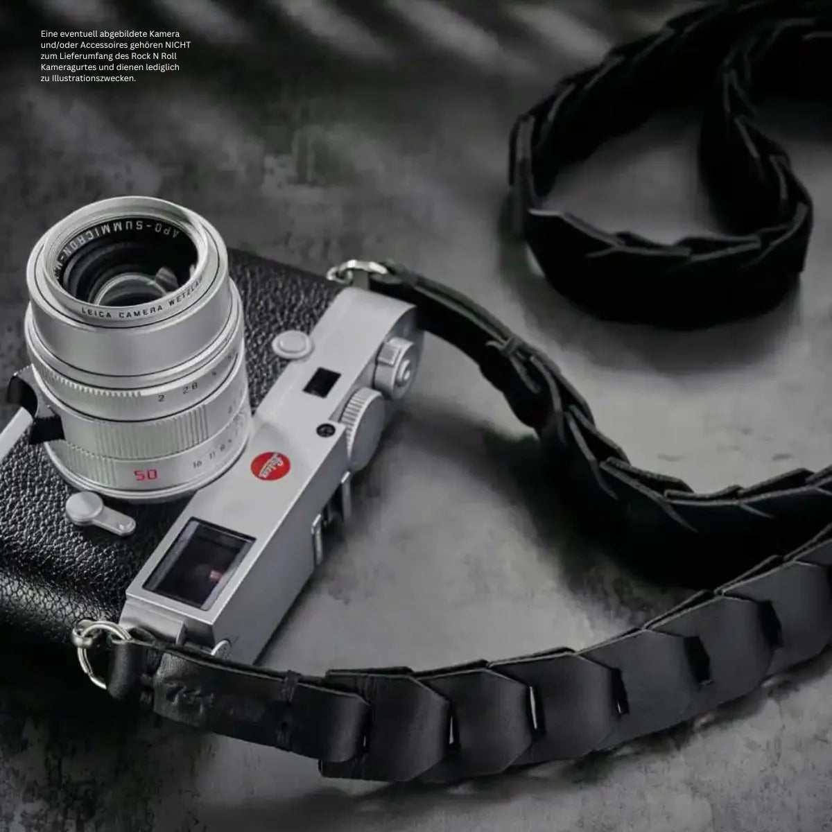 Rock n Roll Camera Straps And Bags Kameragurte | Leder Kameragurt in Schwarz von Rock n Roll Camera Straps | Handgefertigt | Gr.s