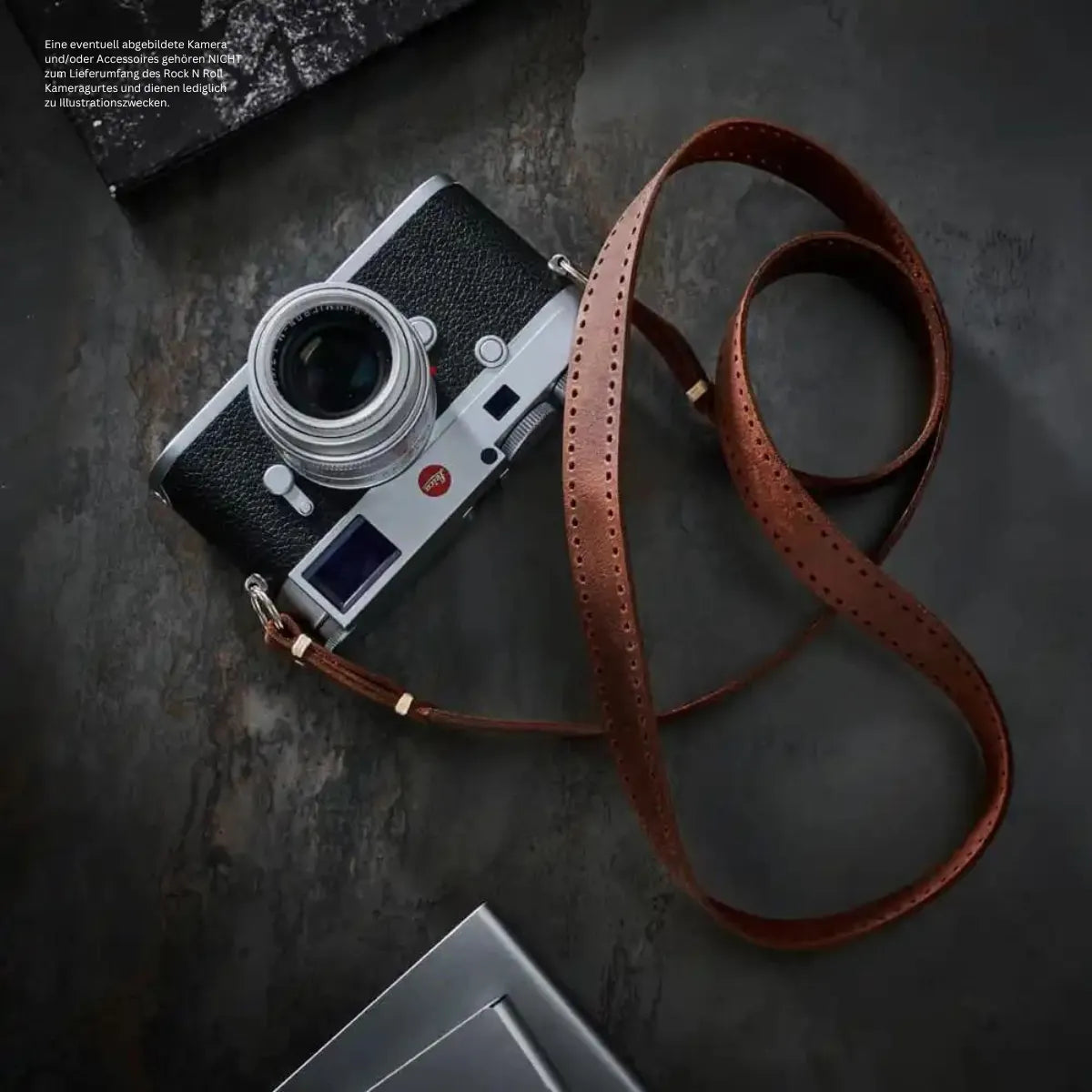 Rock n Roll Camera Straps And Bags Kameragurte | Retro Kamera Schultergurt aus Leder im Antik Finish | Braun | Rock n Roll | l