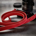 Rock n Roll Camera Straps And Bags Kameragurte | Retro Kameragurt in Rot aus Leder | Rock n Roll Camera Straps | Handmade | Gr.s