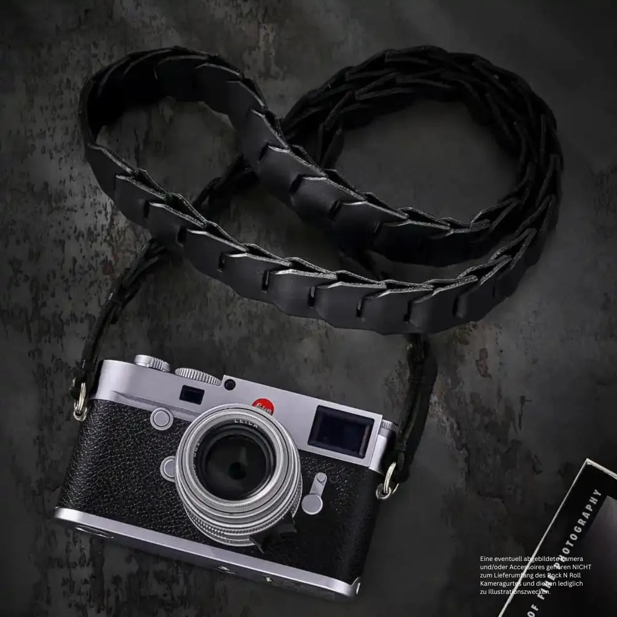 Rock n Roll Camera Straps And Bags Kameragurte | Tragegurt für Kamera aus Leder in Schwarz | Rock n Roll Camera Straps | Gr.l