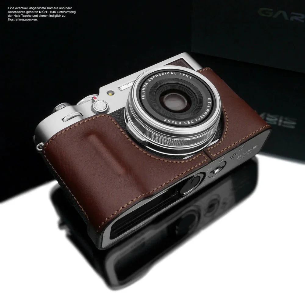 Photo Case for Fuji X100V Compact Camera | Italian leather | Brown ...