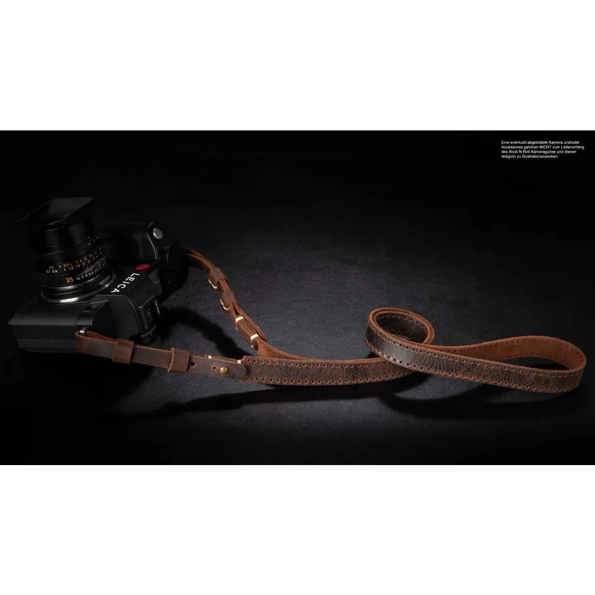 Rock n Roll Camera Straps And Bags Kameragurte | Retro Leder Kamera Schultergurt für Leica Sl Sl2 s | Braun | Rock n Roll | Gr.l