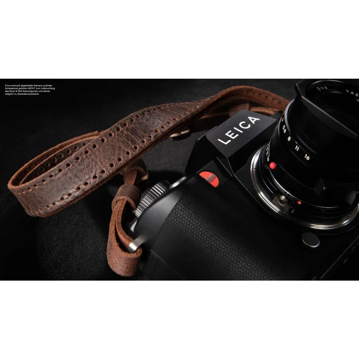 Rock n Roll Camera Straps And Bags Kameragurte | Retro Leder Kamera Schultergurt für Leica Sl Sl2 s | Braun | Rock n Roll | Gr.l